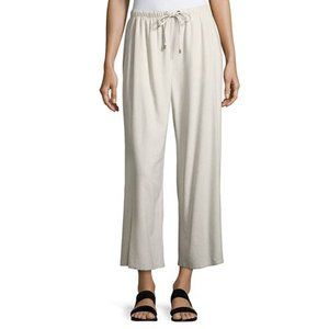 Eileen Fisher Raw Silk Wide Leg Pants Petite S